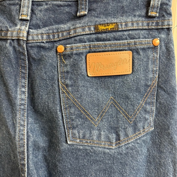 Wrangler Jeans Men Size 32x36 Original Fit Blue Denim 5 Pocket Cowboy Western - Picture 3 of 10
